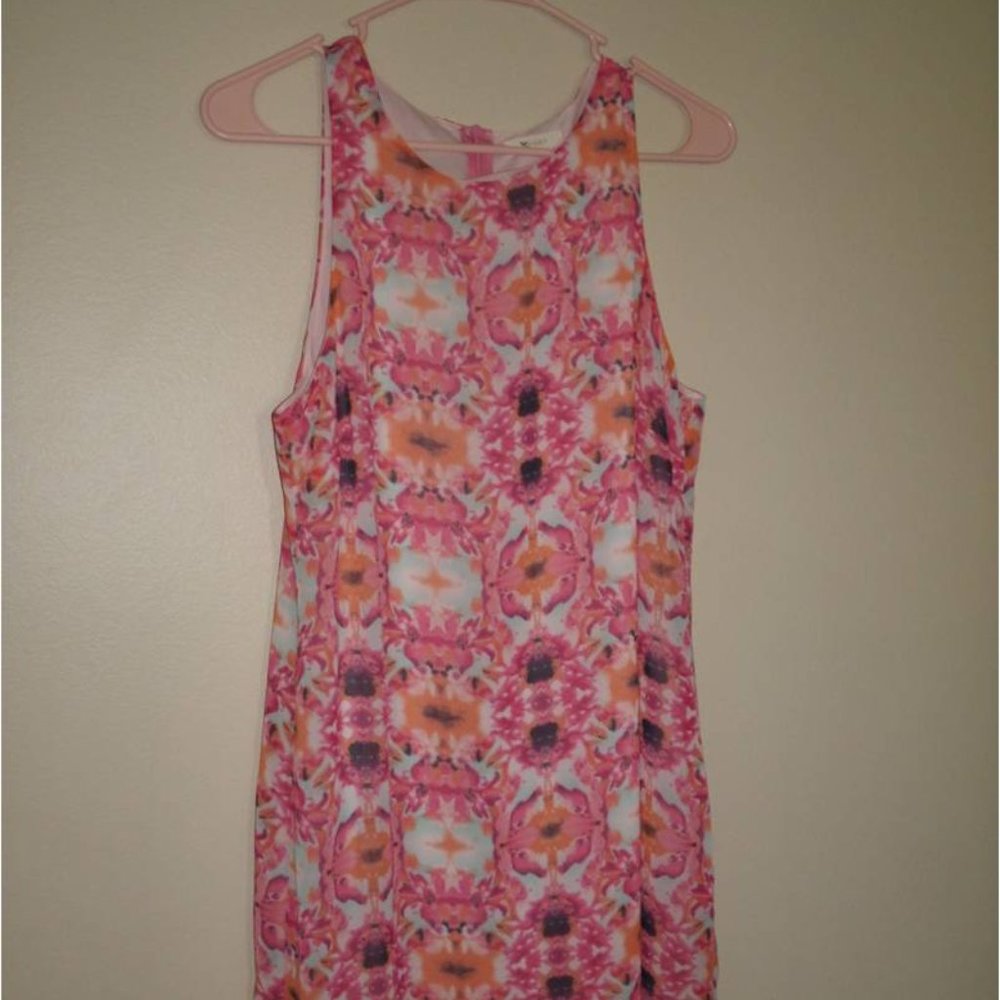 Everly Kaleidoscope Pink / Orange Print Dress